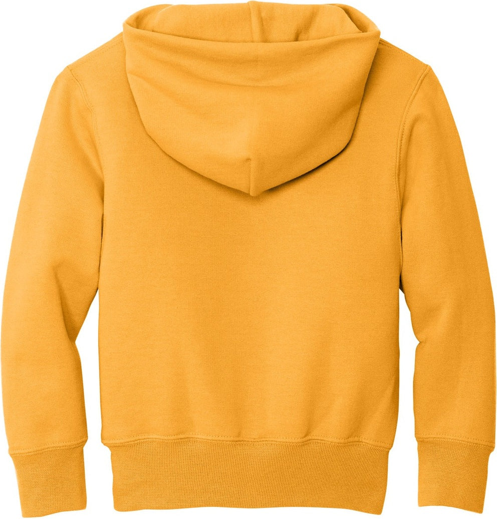 Front View of Gold Port & Co Youth Core Fleece Pullover Hooded Sweatshirt. PC90YH