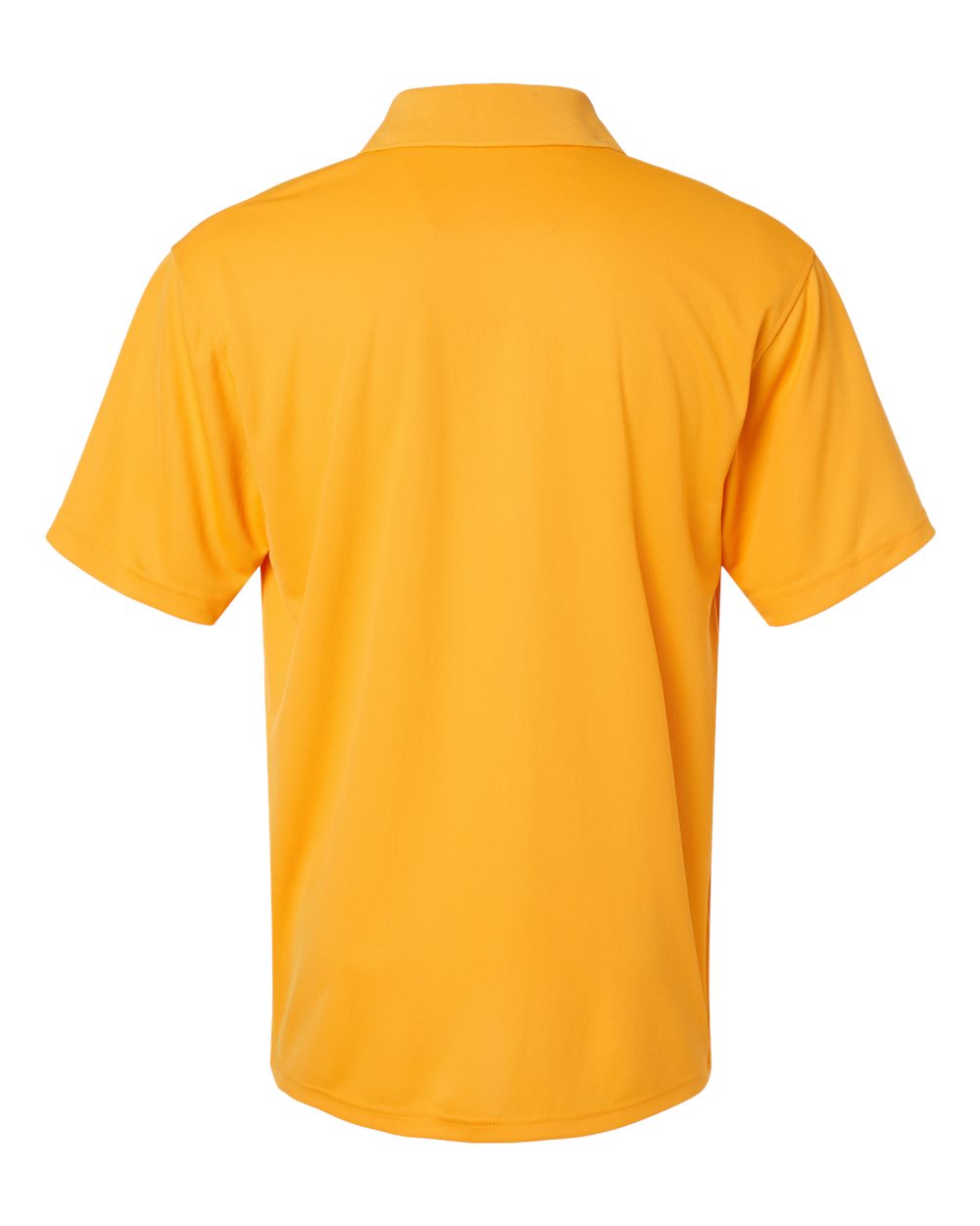 Front View of Gold Saratoga Performance Mini Mesh Polo - 100