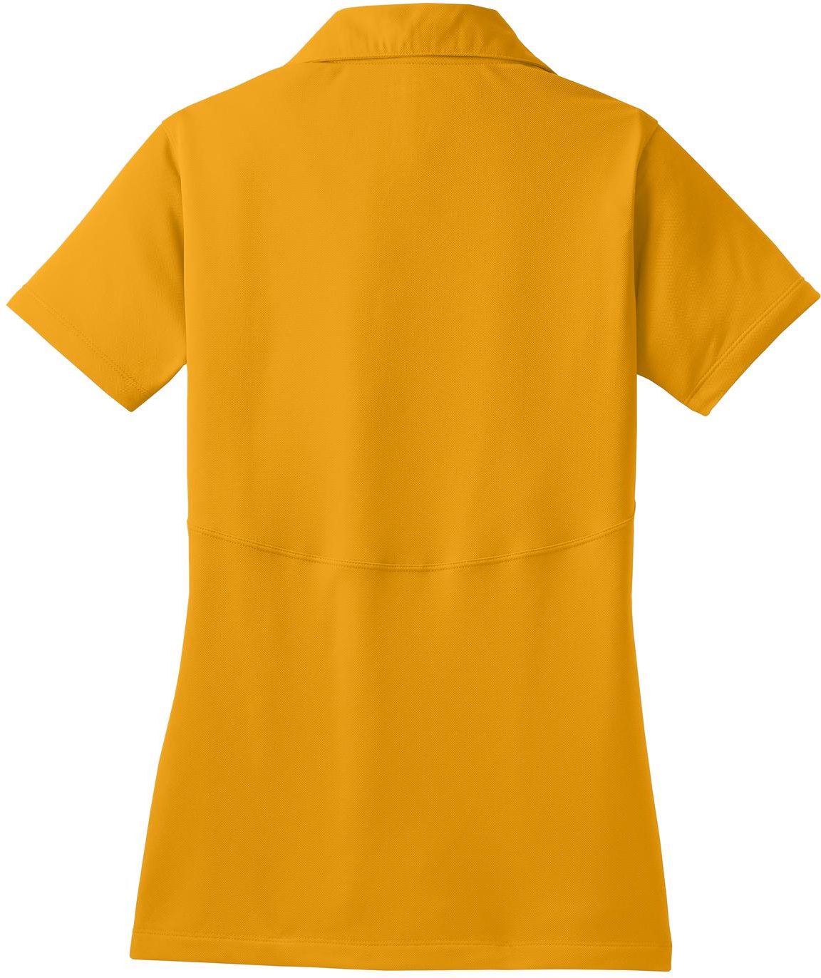 Front View of Gold Sport-Tek Women's Micropique Sport-Wick Polo. LST650