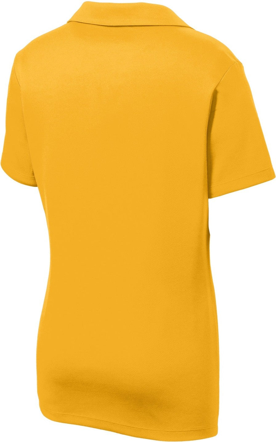 Front View of Gold Sport-Tek Women's PosiCharge RacerMesh Polo. LST640