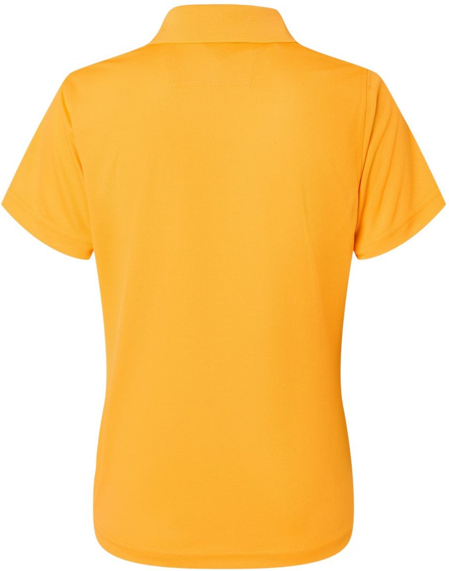 Rear View of Gold Women's Saratoga Performance Mini Mesh Polo - 104