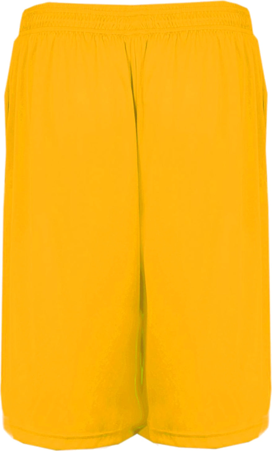 Rear View of GOLD YOUTH POCKETED SHORT