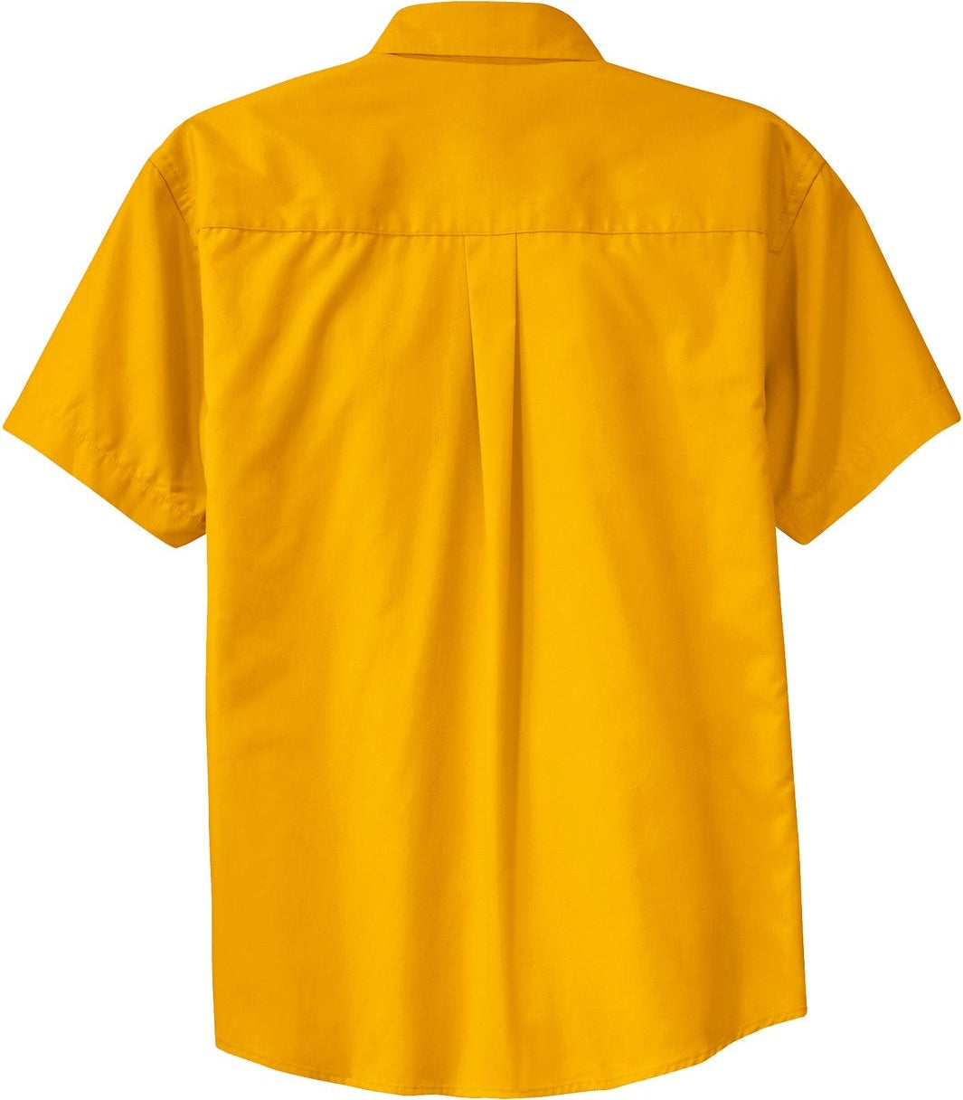 Rear View of Gold/Gold Port Authority Short Sleeve Easy Care Shirt. S508