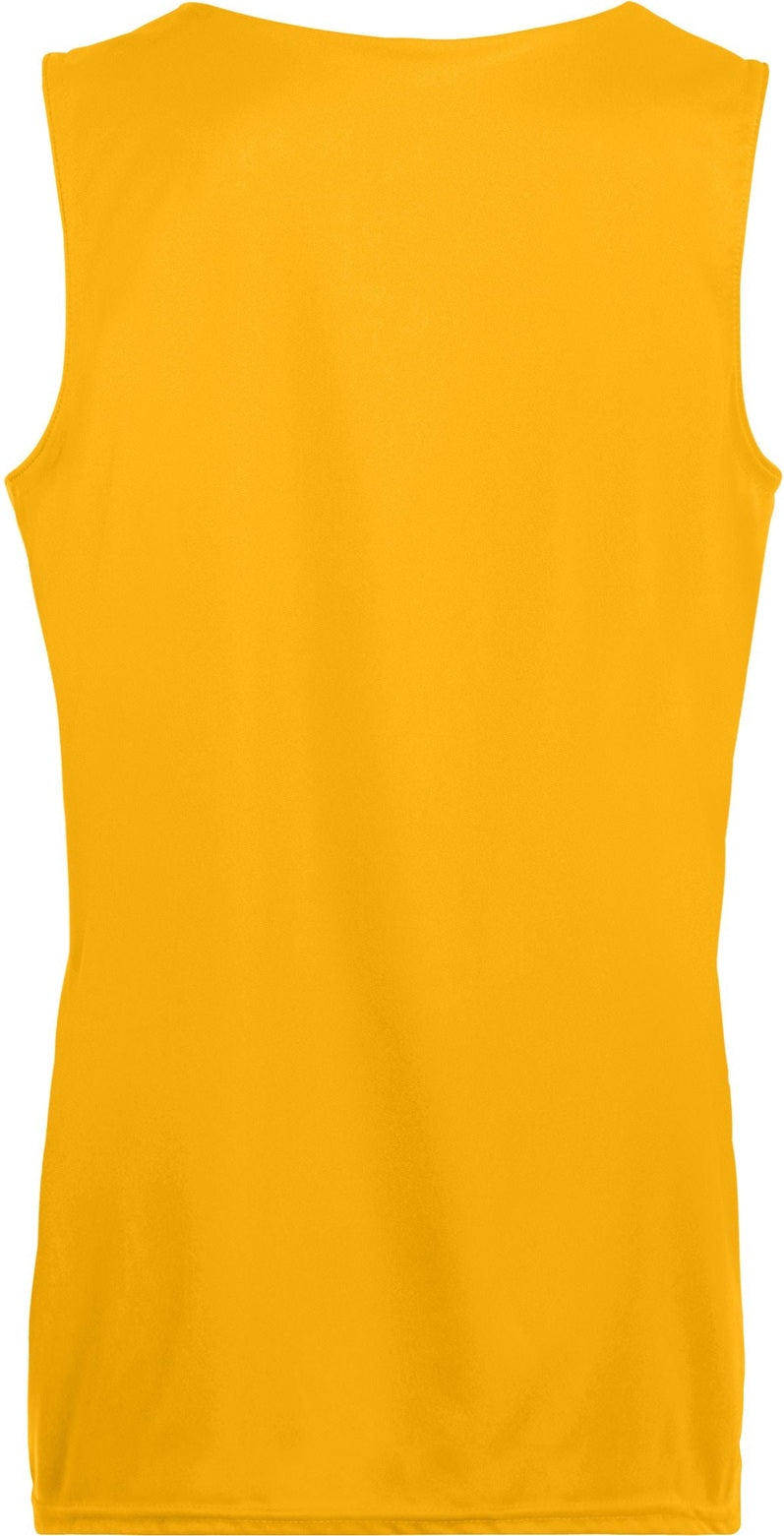 Rear View of GOLD/WHITE LDS REVERSIBLE WICKING TANK