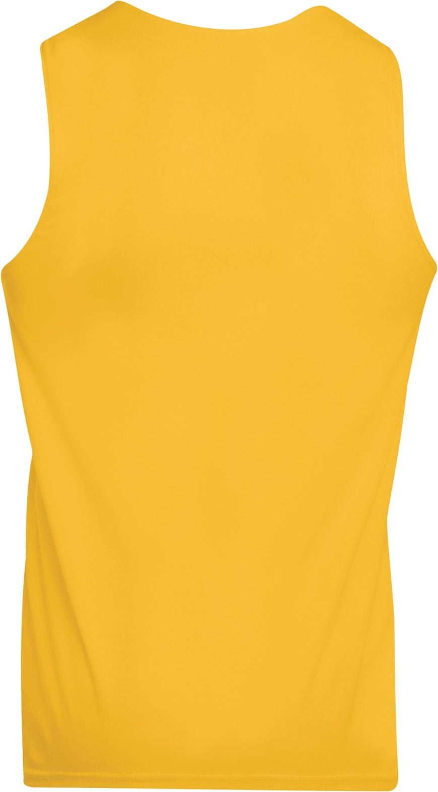 Rear View of GOLD/WHITE REVERSIBLE WICKING TANK