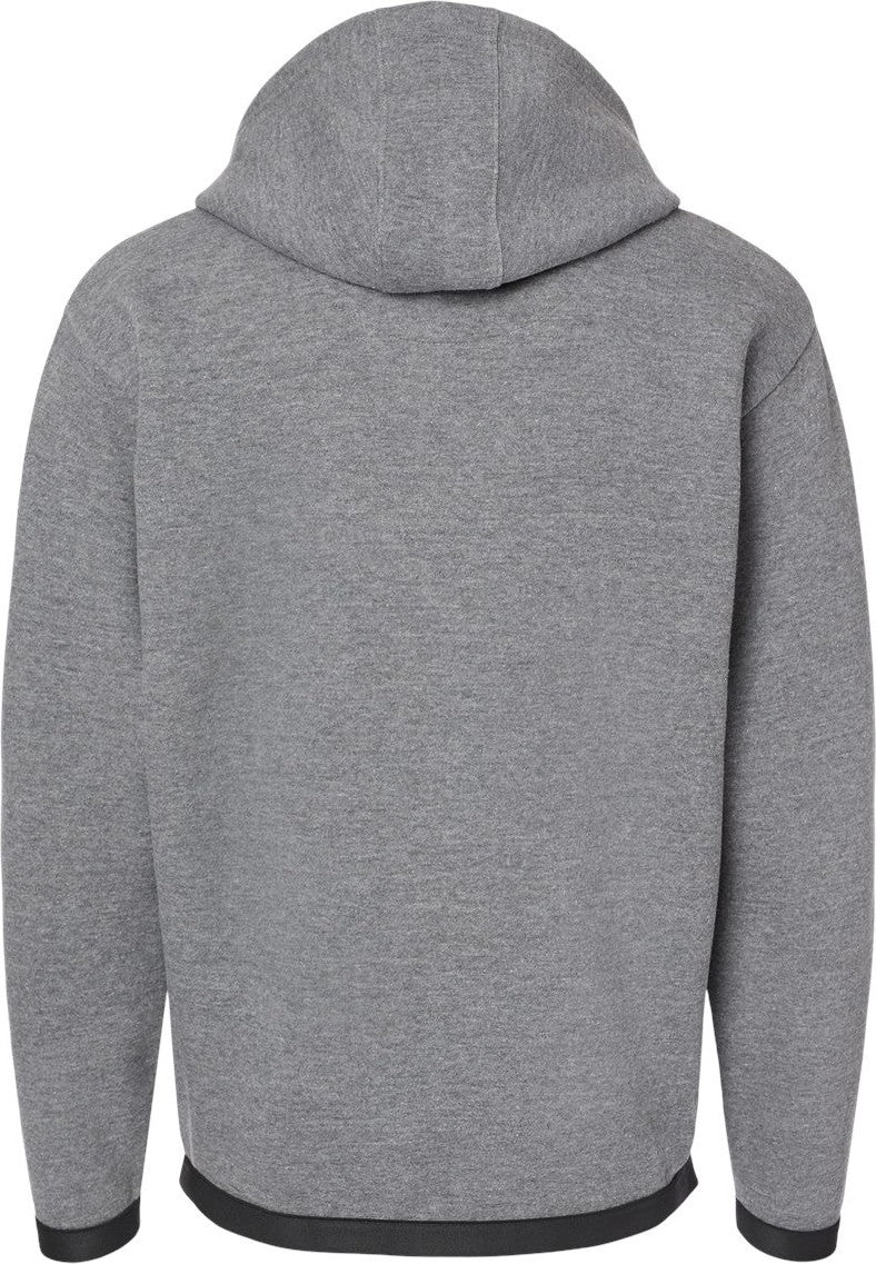 Front View of Granite Heather/ Black The Statement Fleece Hoodie - 6996