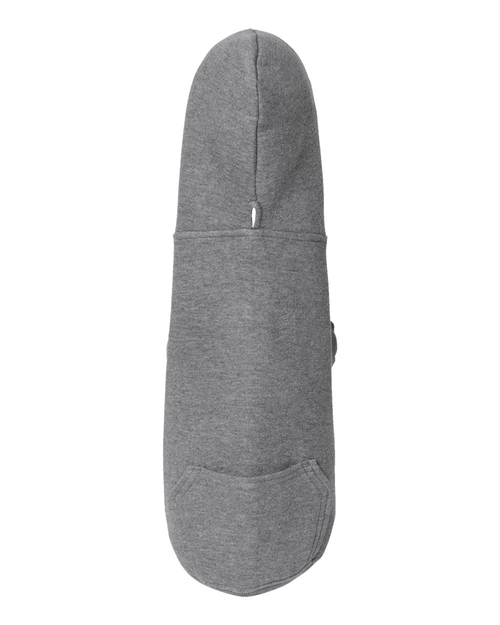 Front View of Granite Heather Doggie 3-End Fleece Hoodie - 3926