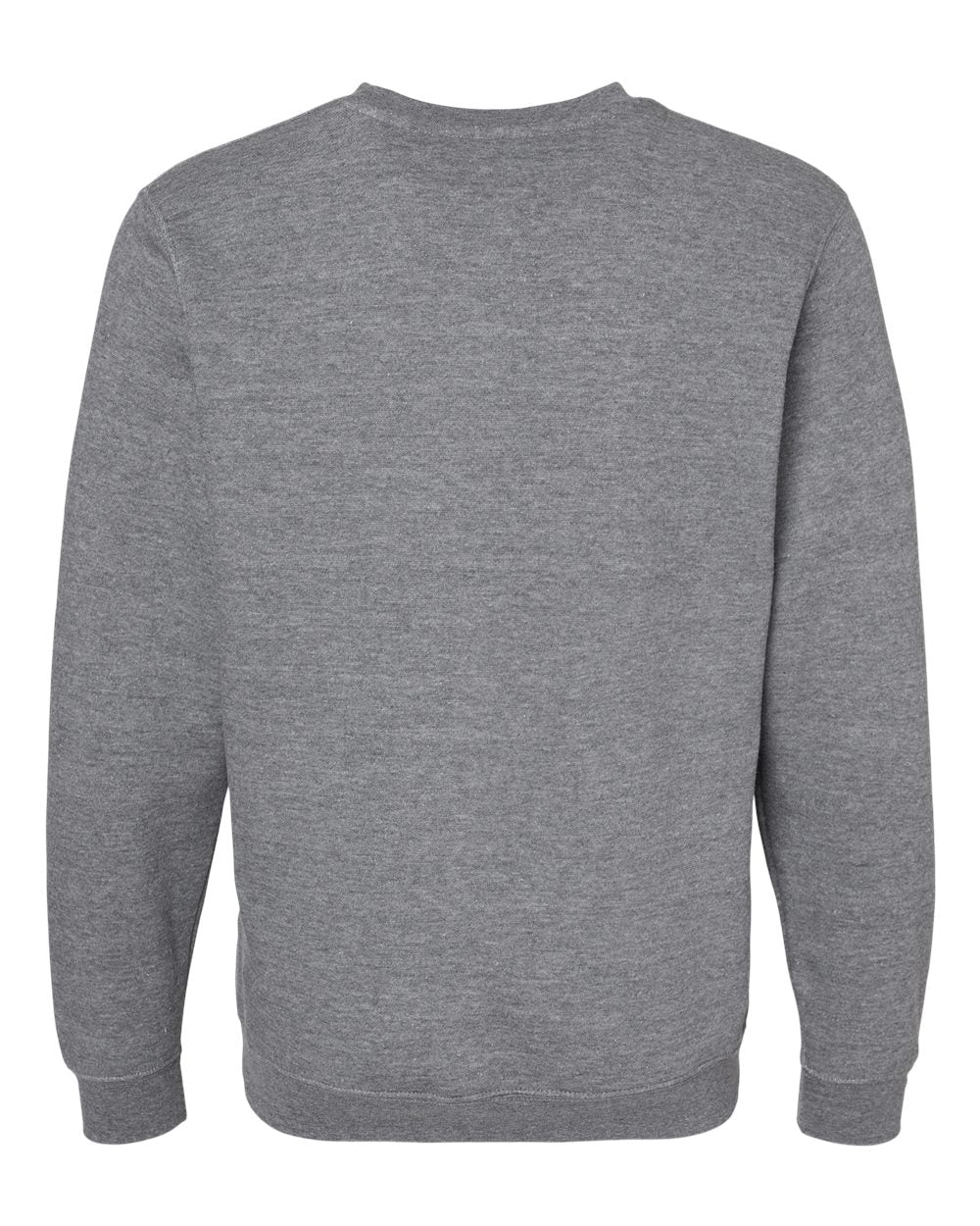 Front View of Granite Heather Elevated Fleece Crewneck Sweatshirt - 6925