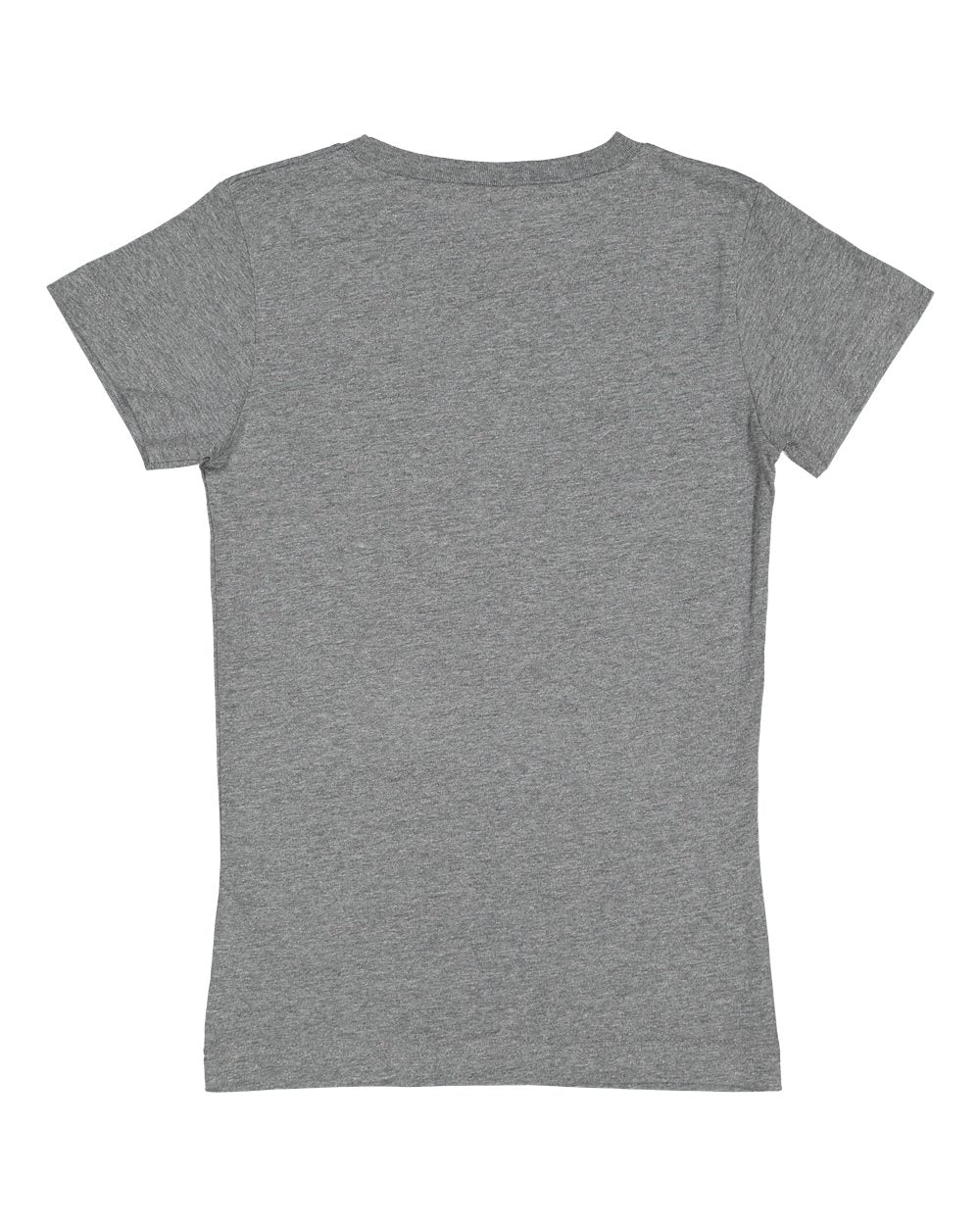 Front View of Granite Heather Girls' Fine Jersey Tee - 2616