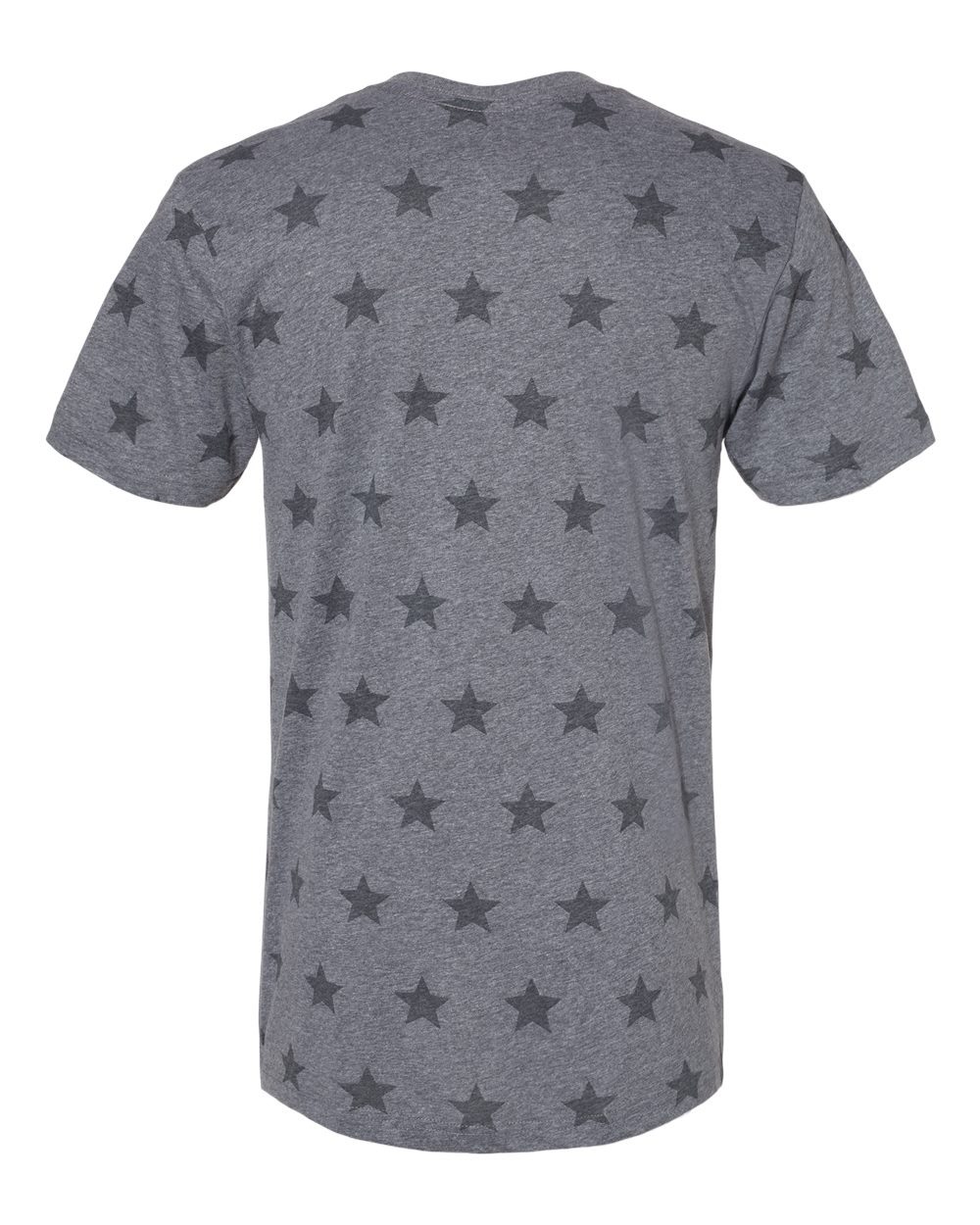 Front View of Granite Heather Star Star Print Tee - 3929