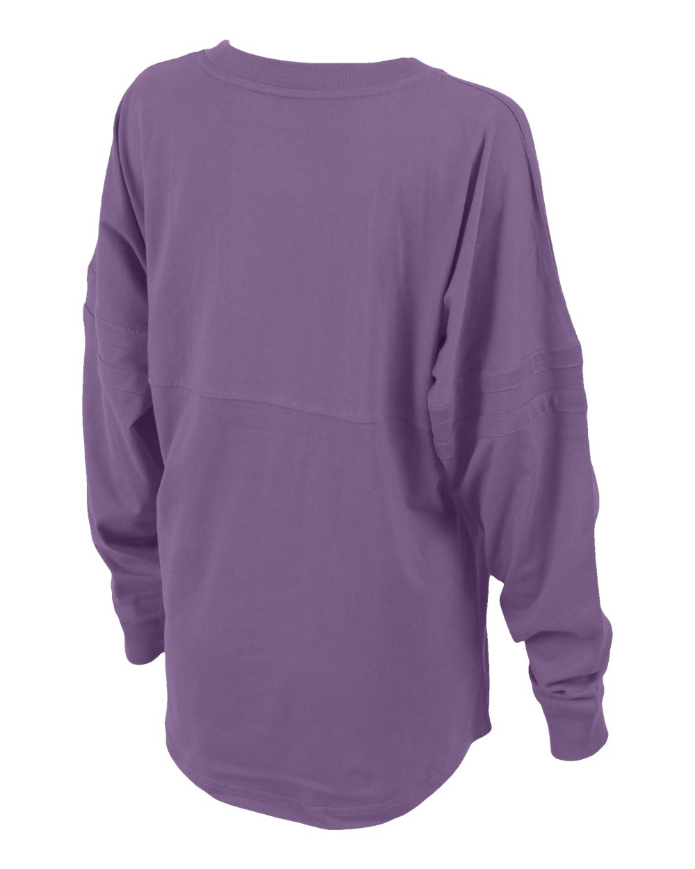 Front View of Grape Women's Pom Pom Long Sleeve Jersey T-Shirt - BW3514