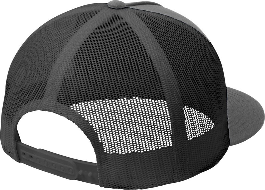 Rear View of Graph Gy/Gr Gy Sport-Tek YP Classics 5-Panel Classic Trucker Mesh Back Cap. STC38