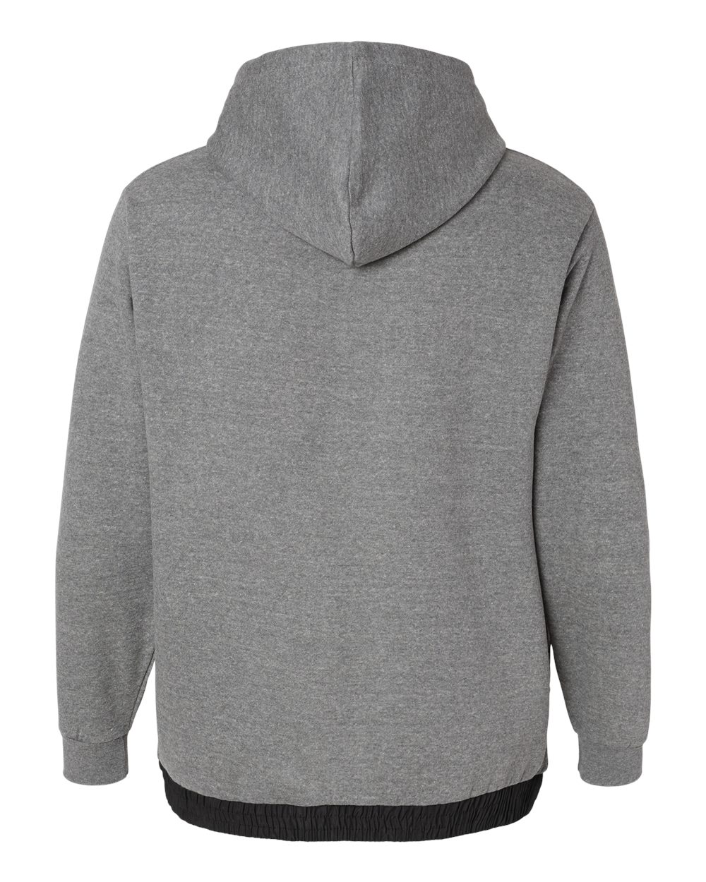 Front View of Graphite/ Black Mixed Media Hooded Sweatshirt - 23112