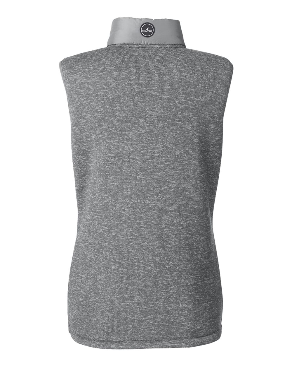 Front View of Graphite/ Graphite Heather Women's Harbor Puffer Vest - N17947