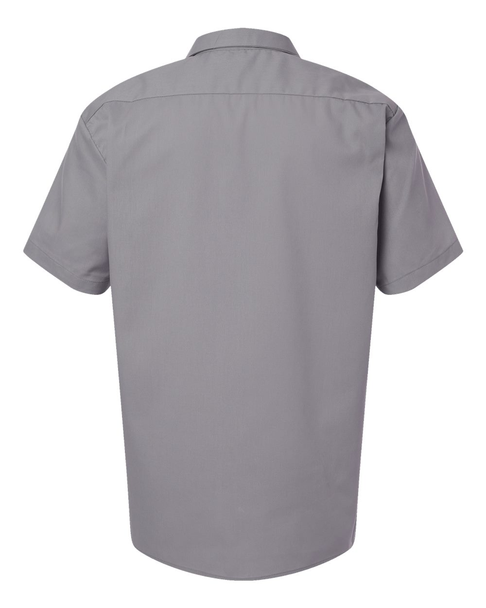Rear View of Graphite Grey Industrial Short Sleeve Work Shirt - Tall Sizes - S535T