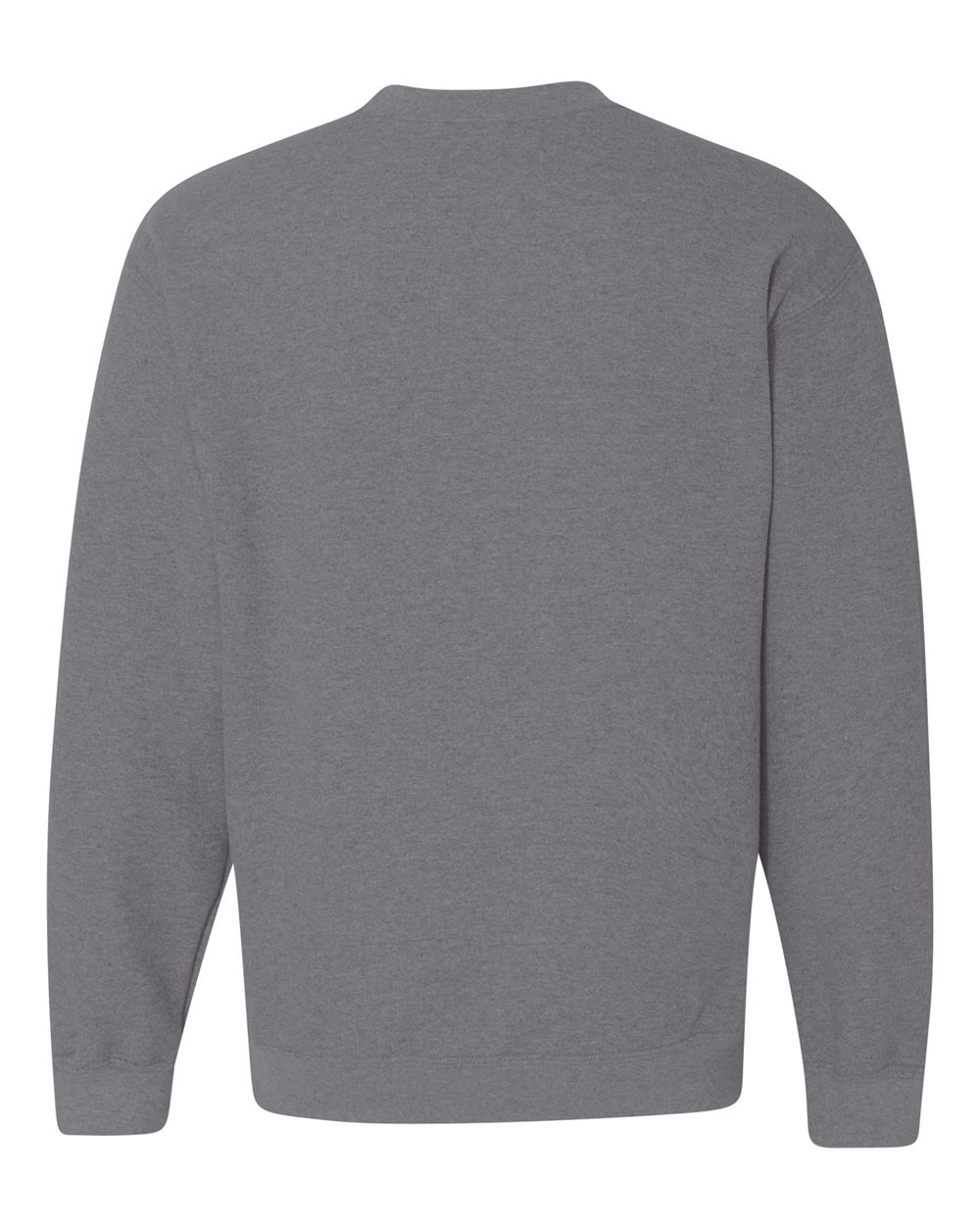 Front View of Graphite Heather Heavy Blend™ Crewneck Sweatshirt - 18000