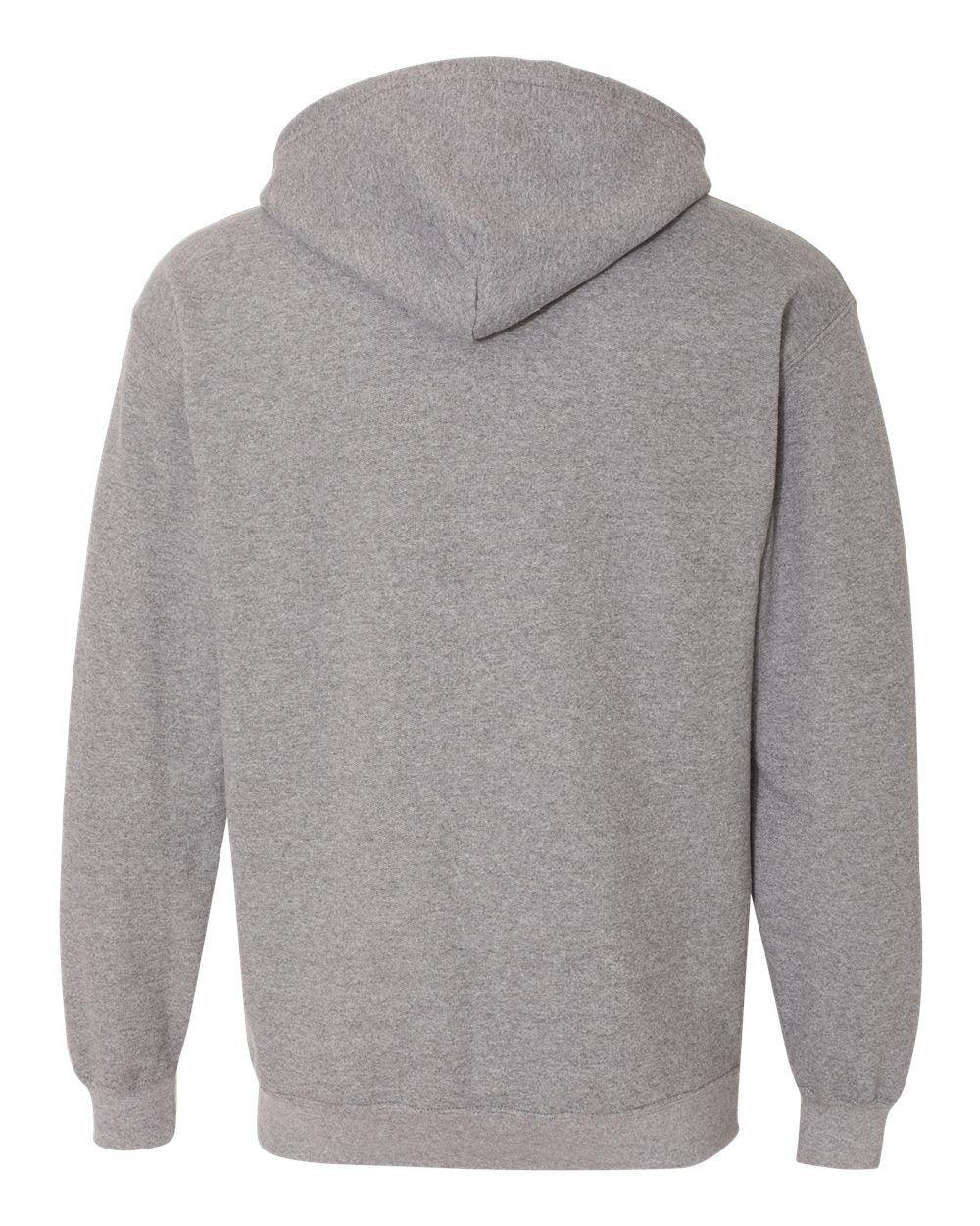 Front View of Graphite Heather Heavy Blend™ Full-Zip Hooded Sweatshirt - 18600
