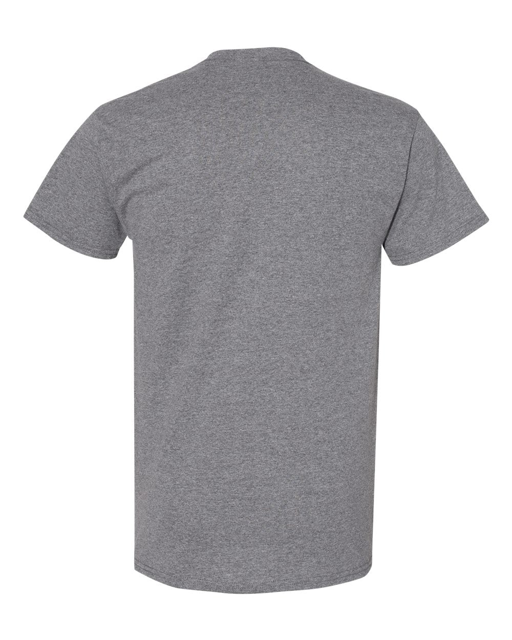 Front View of Graphite Heather Heavy Cotton™ T-Shirt - 5000