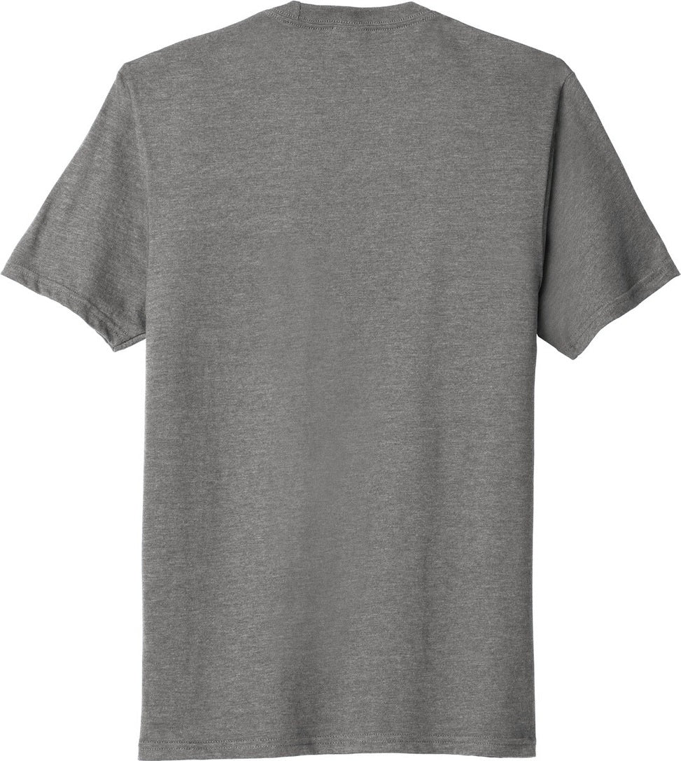 Front View of Graphite Hthr Port & Co Fan Favorite Blend Tee. PC455