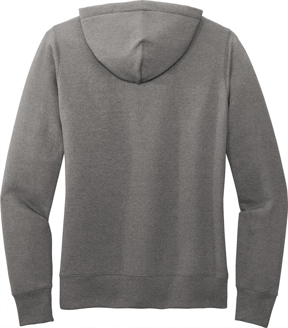 Front View of Graphite Hthr Port & Co Women's Core Fleece Pullover Hooded Sweatshirt LPC78H