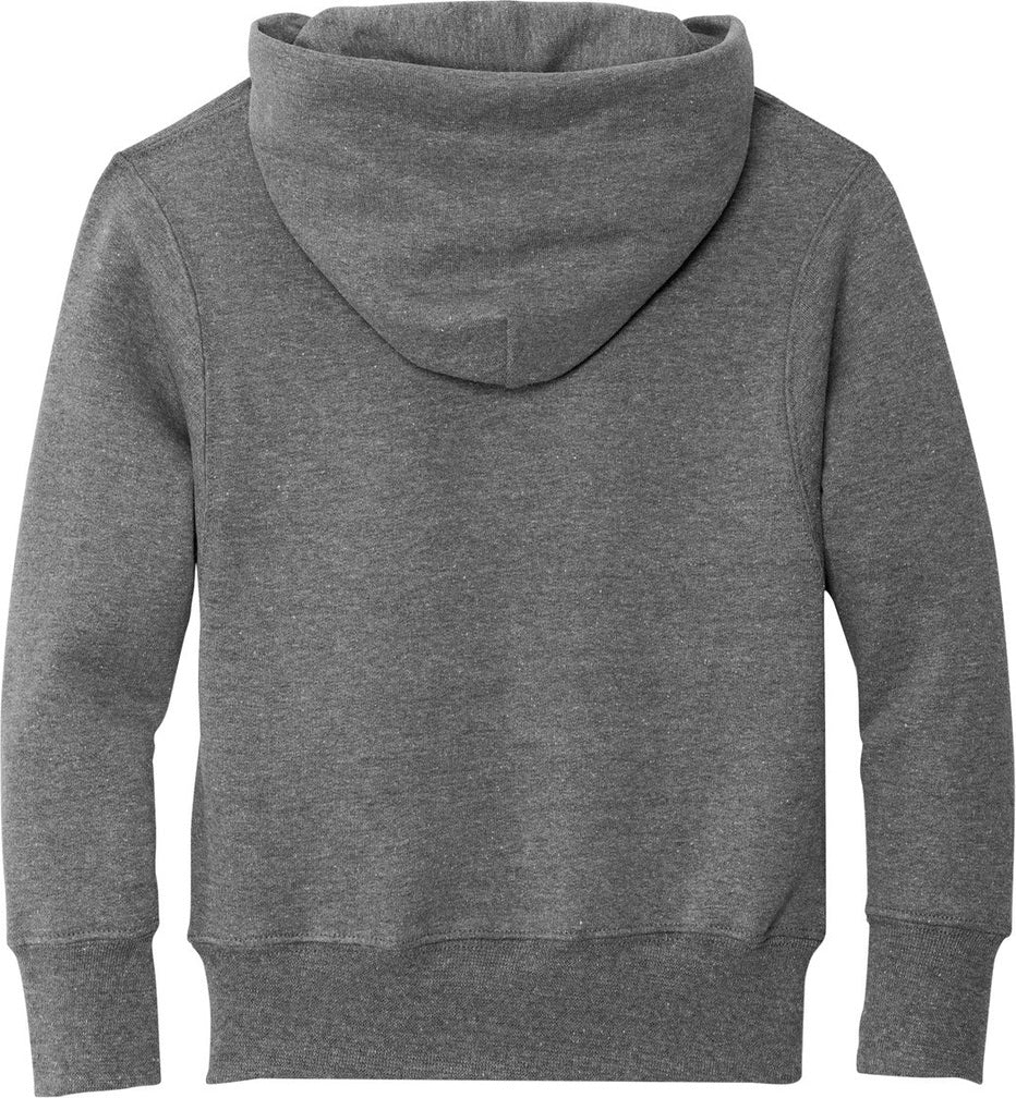 Front View of Graphite Hthr Port & Co Youth Core Fleece Pullover Hooded Sweatshirt. PC90YH