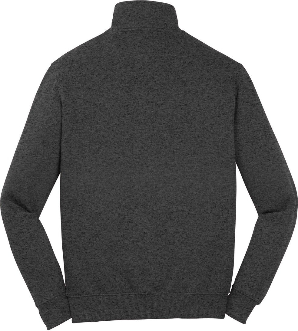 Front View of Graphite Hthr Sport-Tek Tall 1/4-Zip Sweatshirt. TST253