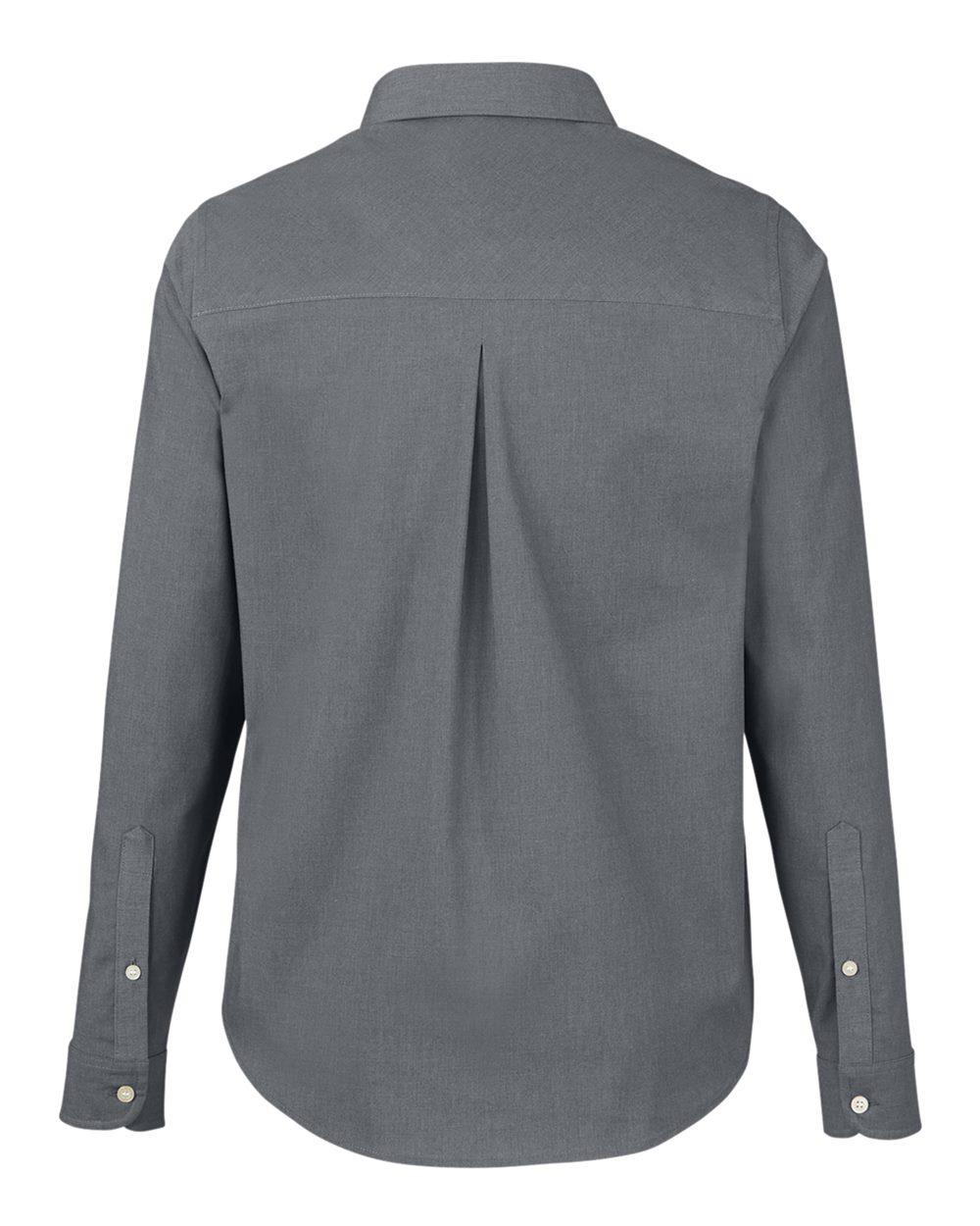 Front View of Graphite Melange Women's CrownLux Performance® Spencer Poplin Dress Shirt - DG505W