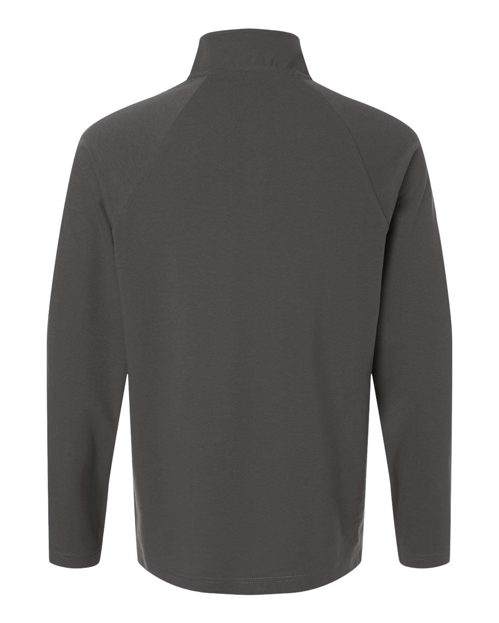 Rear View of Graphite Men's Seaton Pebble Textured Quarter-Zip Pullover - DG402 plain