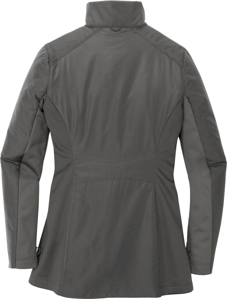 Front View of Graphite Port Authority Women's Collective Insulated Jacket. L902