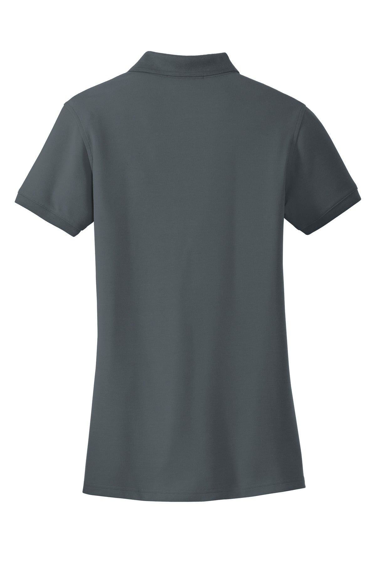 Rear View of Graphite Port Authority Women's Core Classic Pique Polo. L100