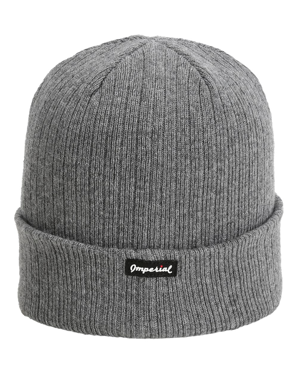 Front View of Graphite The Edelweiss Cuffed Beanie - 6012