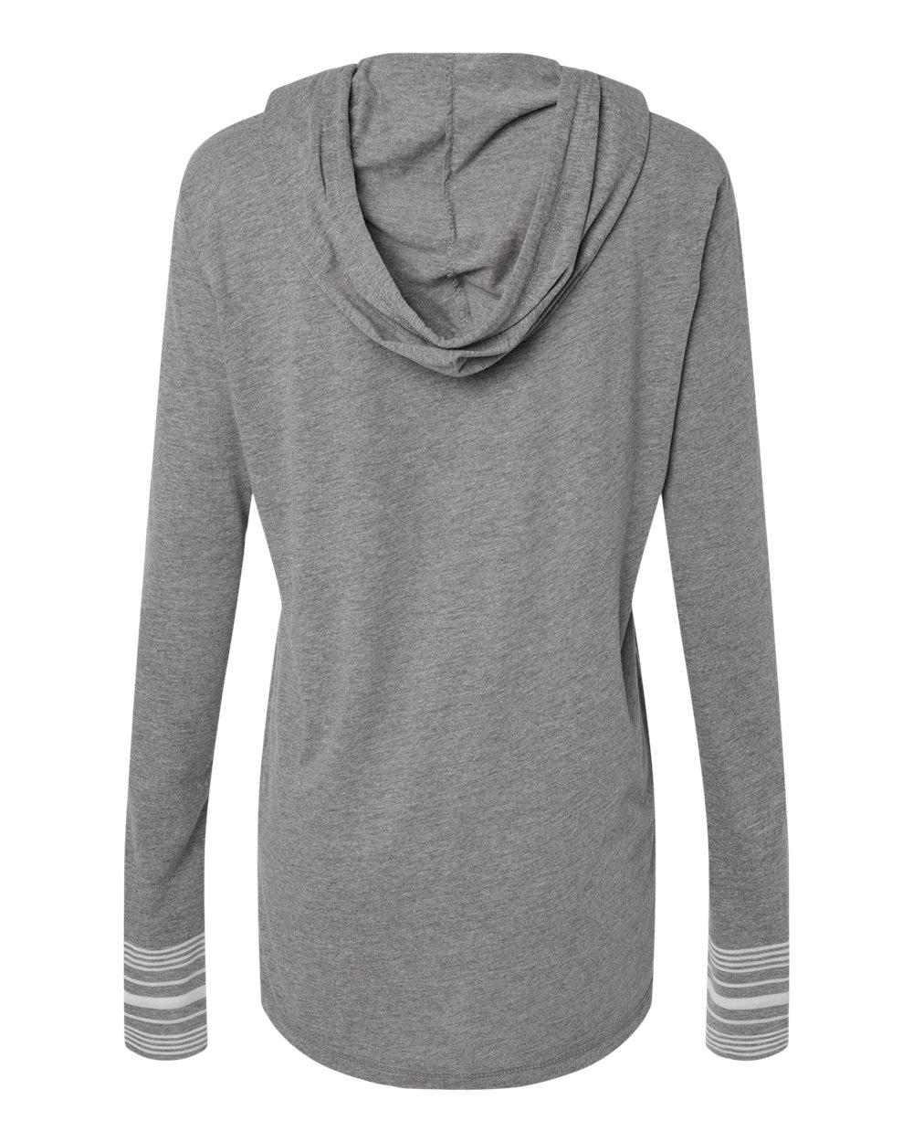 Front View of Graphite Women's Heathered Jersey Hooded Tunic - W19439