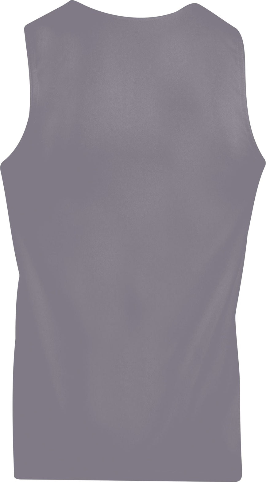 Rear View of GRAPHITE/WHITE YOUTH REVERSIBLE WICKING TANK