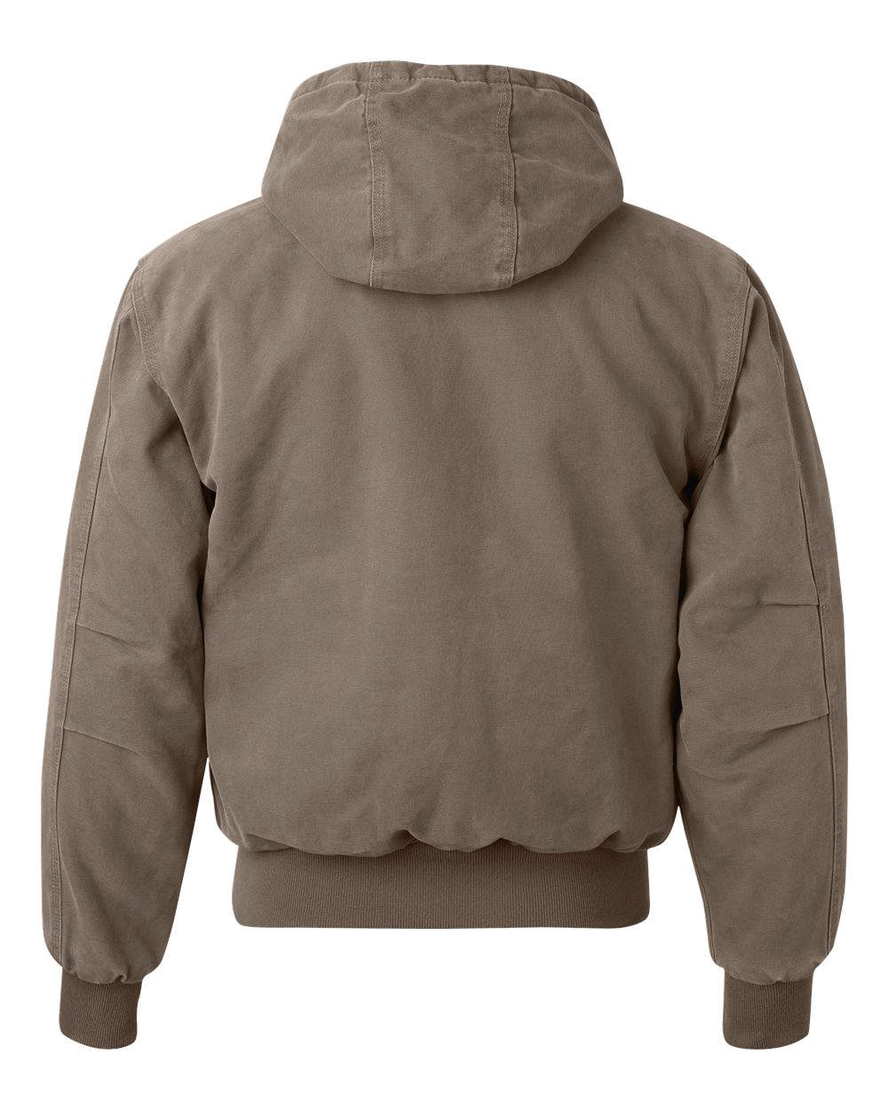 Front View of Gravel Cheyenne Boulder Cloth™ Hooded Jacket with Tricot Quilt Lining - 5020