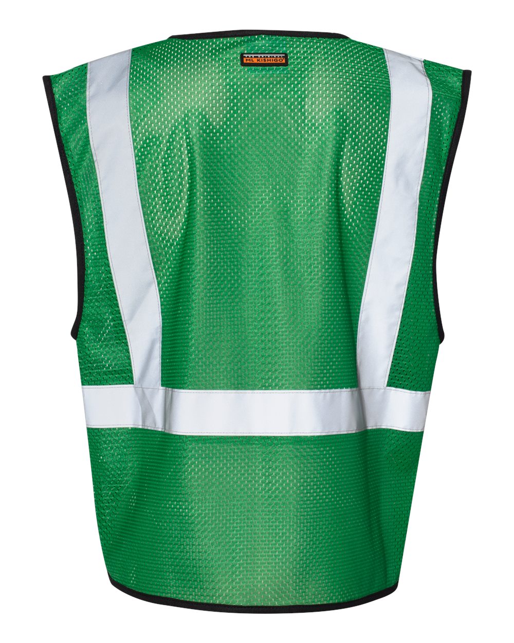 Rear View of Green - B123 EV Series® Enhanced Visibility Non-ANSI Vest - B120-131