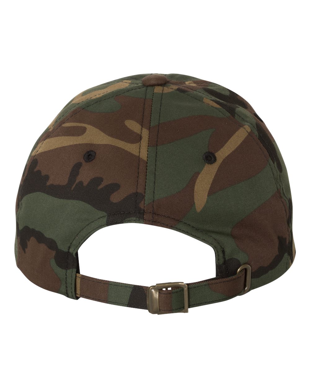 Rear View of Green Camo Classic Dad Hat - 6245CM