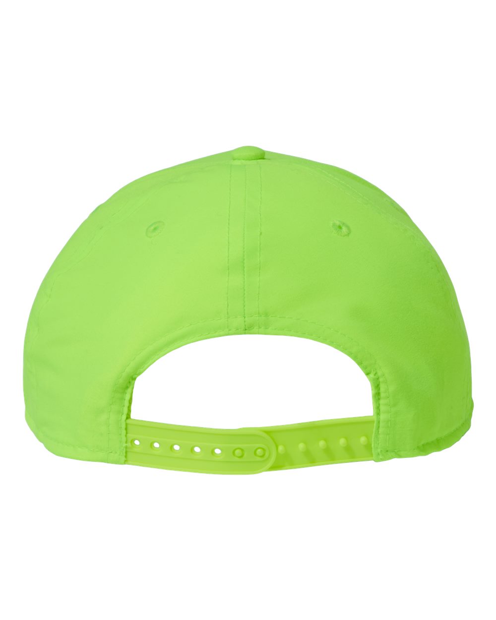 Front View of Green Fluorescent Sustainable Recy Feel Cap - REFE