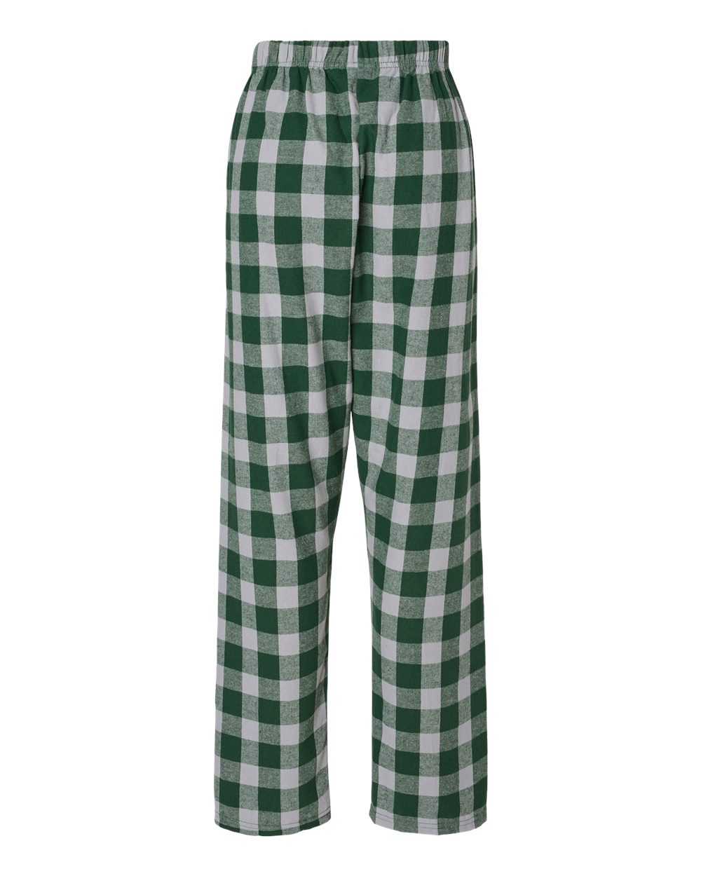 Front View of Green/ Oxford Buffalo Women's Haley Flannel Pants - BW6620