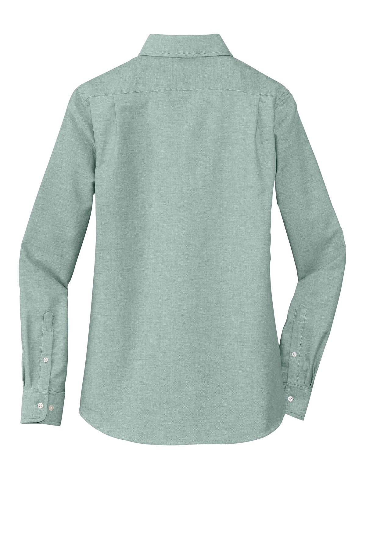Front View of Green Port Authority Women's SuperPro Oxford Shirt. L658