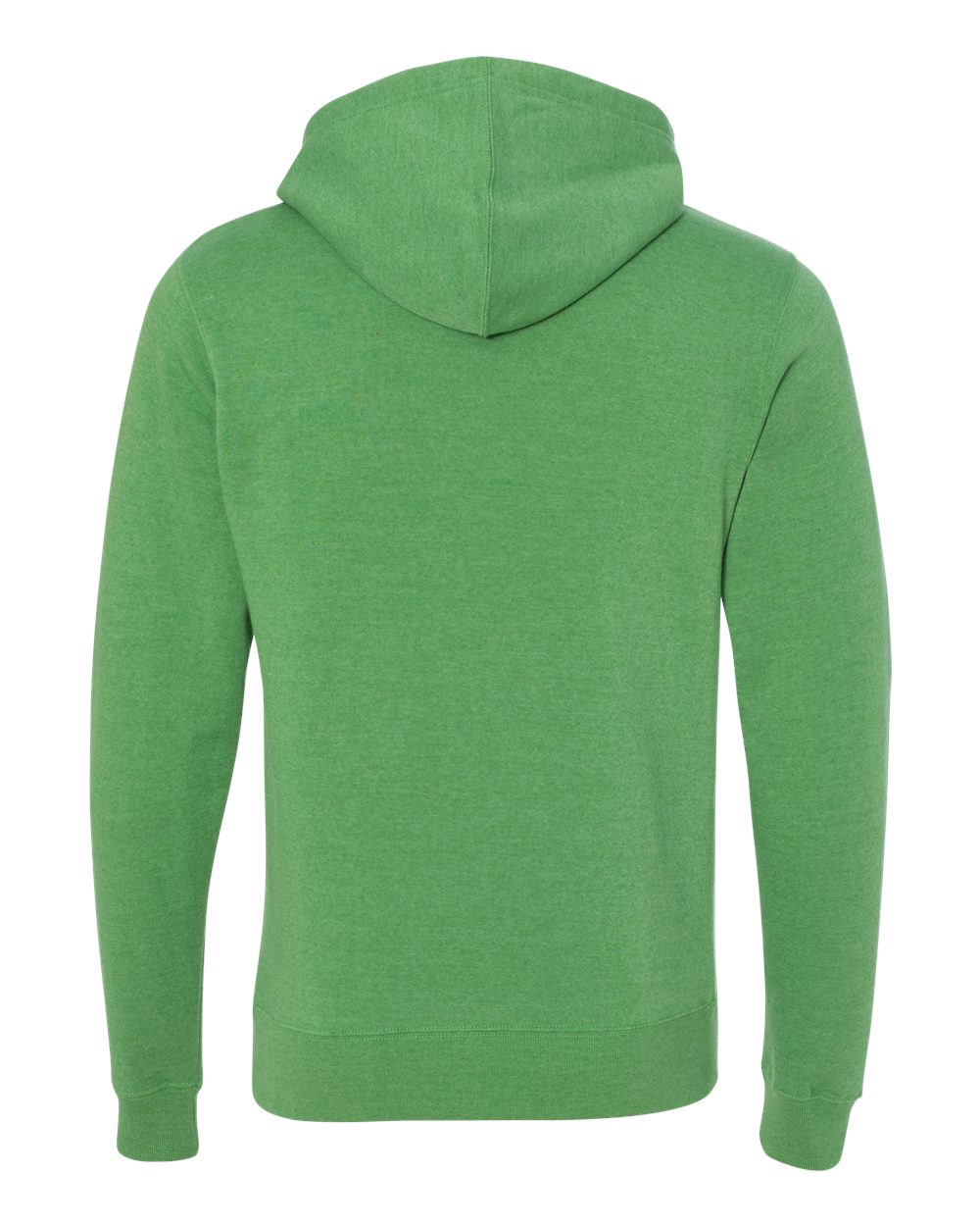 Rear View of Green Triblend Triblend Fleece Hooded Sweatshirt - 8871