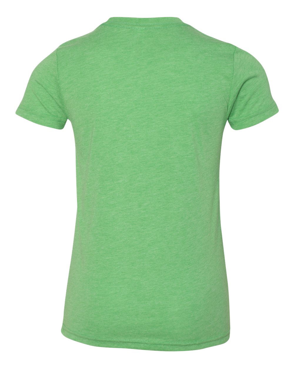 Front View of Green Triblend Youth Triblend Tee - 3413Y