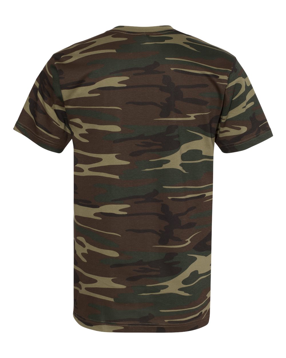 Front View of Green Woodland Camo Tee - 3907