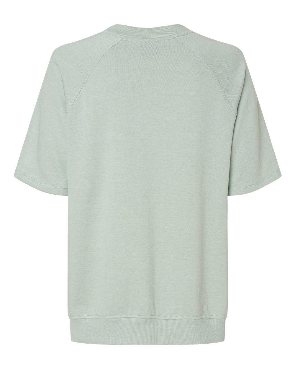 Front View of Greenstone Women's French Terry Short Sleeve Crewneck Pullover - W23711