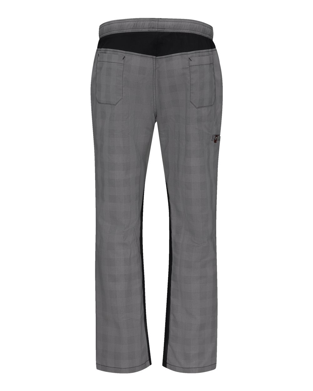 Front View of Grey/ Black Plaid Airflow Chef Pants - 0P4M