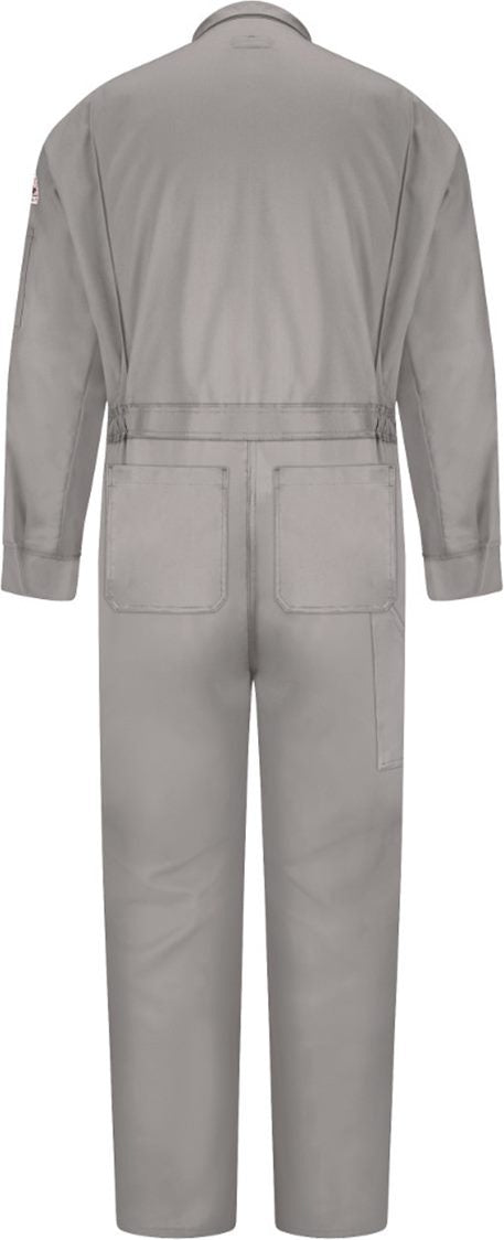 Rear View of Grey Deluxe Coverall - Additional Sizes - CLD4EXT