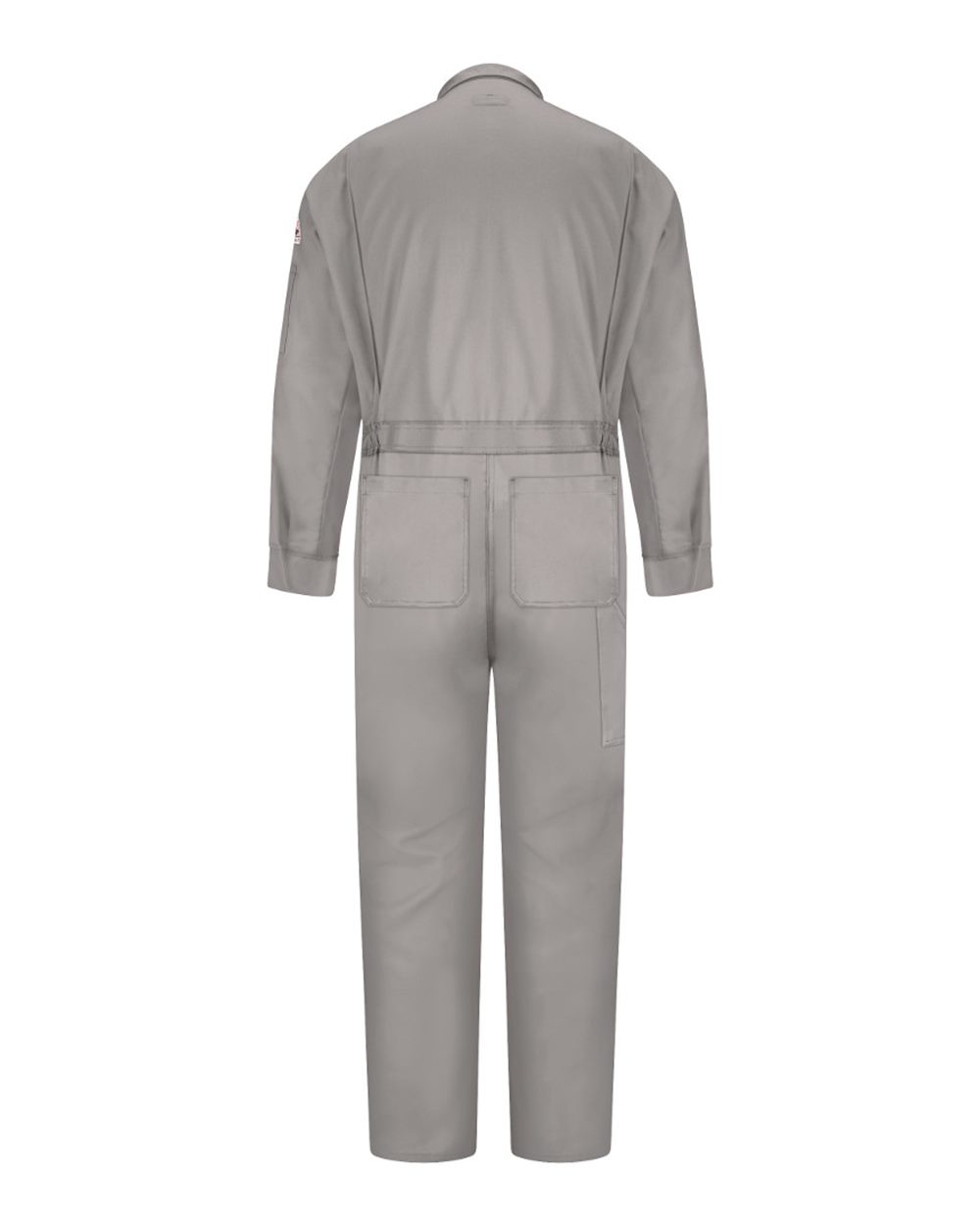 Rear View of Grey Deluxe Coverall - Tall Sizes - CLD4T