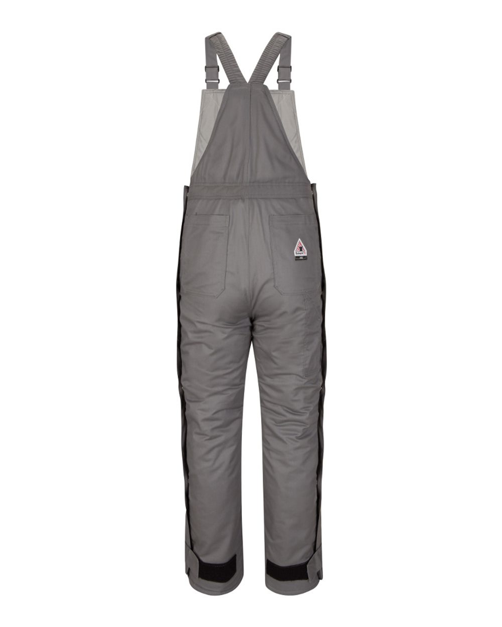 Front View of Grey Deluxe Insulated Bib Overall - EXCEL FR® ComforTouch - BLC8