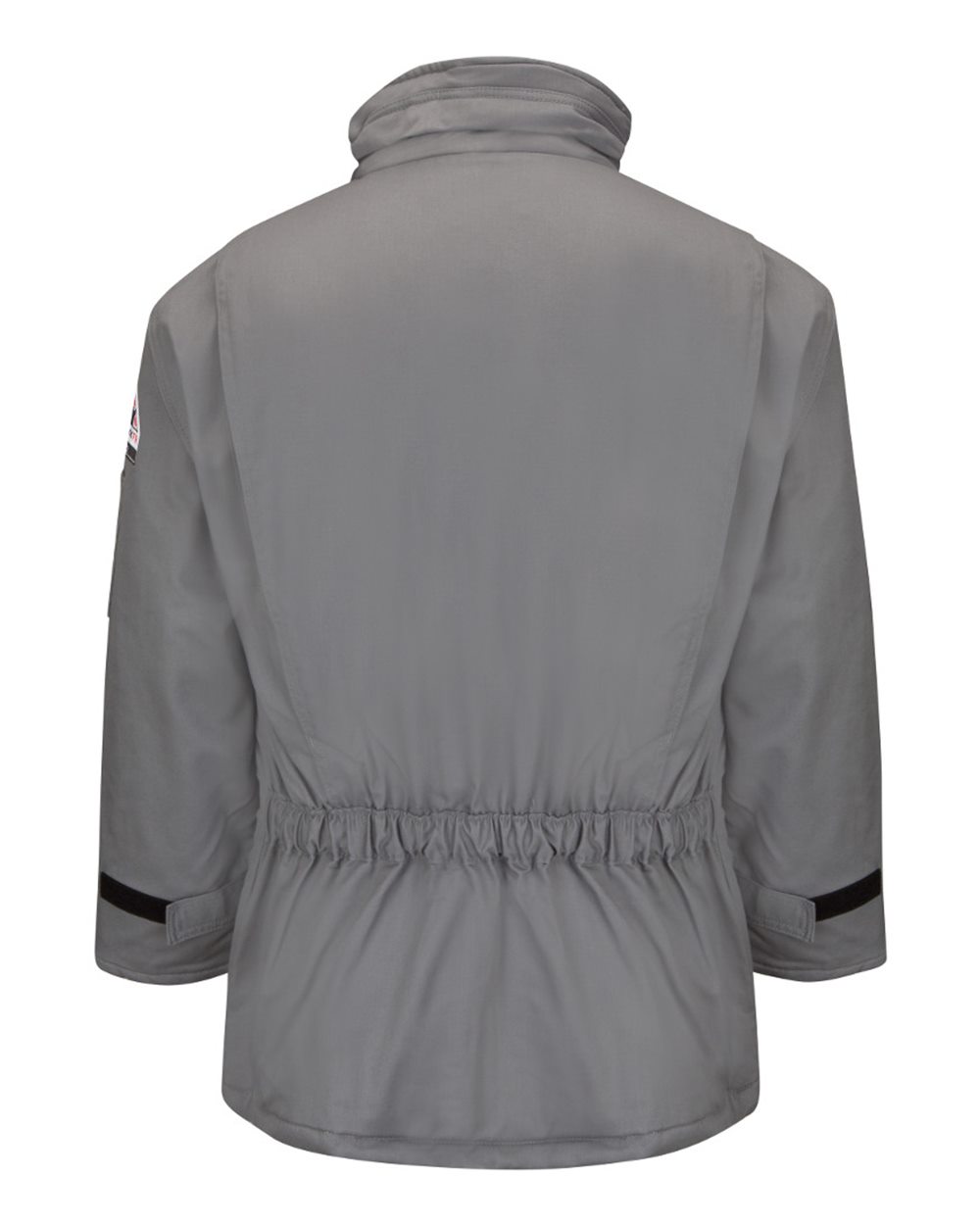Rear View of Grey Deluxe Parka - EXCEL FR® ComforTouch - JLP8 plain