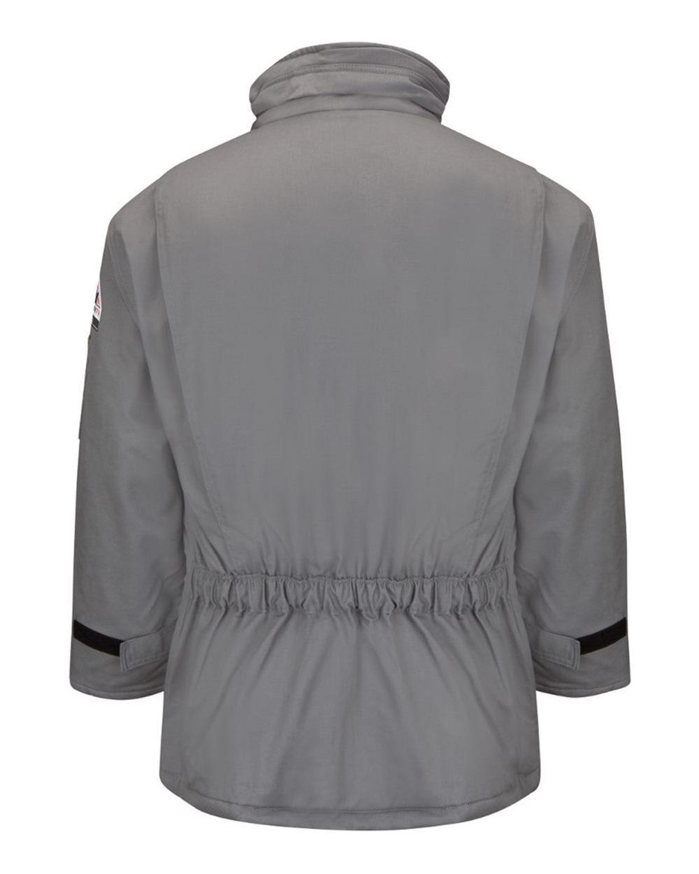 Rear View of Grey Deluxe Parka - EXCEL FR® ComforTouch - Tall Sizes - JLP8T