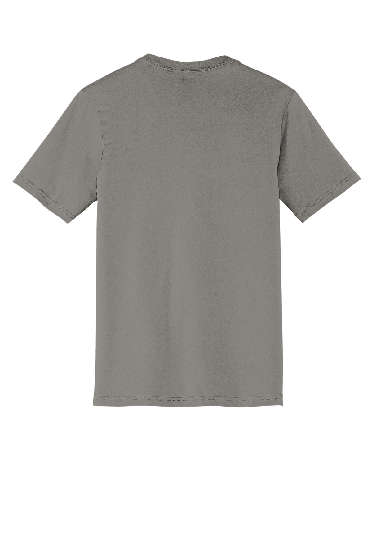 Rear View of Grey District Very Important Tee V-Neck. DT6500